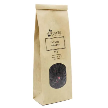 Pyszny Earl Grey malinowy pakowany 50g